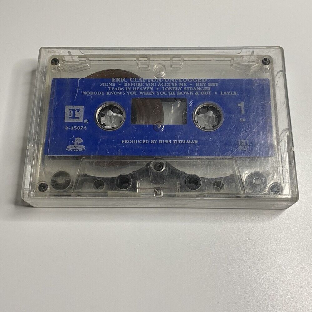 Eric Clapton Unplugged Cassette Tape Reprise Records Vintage 1992